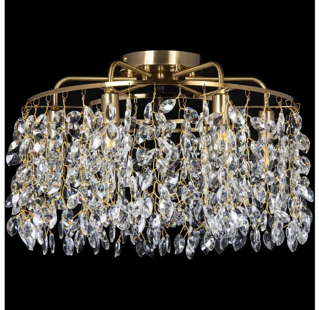 Lustră aplicată 6xE14/60W/230V d. 50 cm auriu