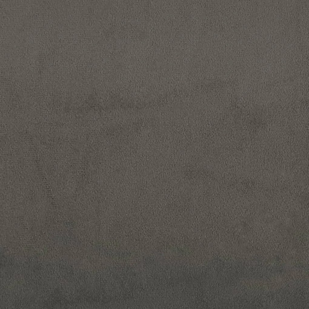 Cadru de pat cu tablie, gri inchis, 100x200 cm, catifea Morke gra, 100 x 200 cm, Nasturi de tapiterie