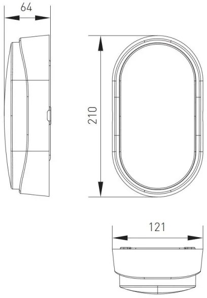 Plafonieră LED de exterior LED/12W/230V 3000/4000/6500K IP65 alb