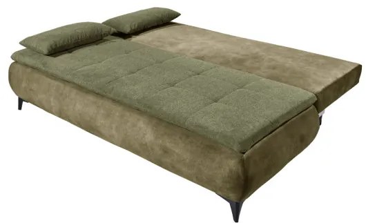 Canapea Extensibila Zita, Olive, 202 x 94 x 104 cm