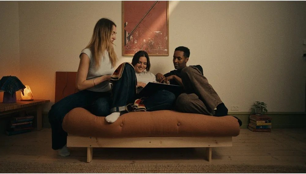 Canapea gri închis extensibilă 140 cm Roots – Karup Design