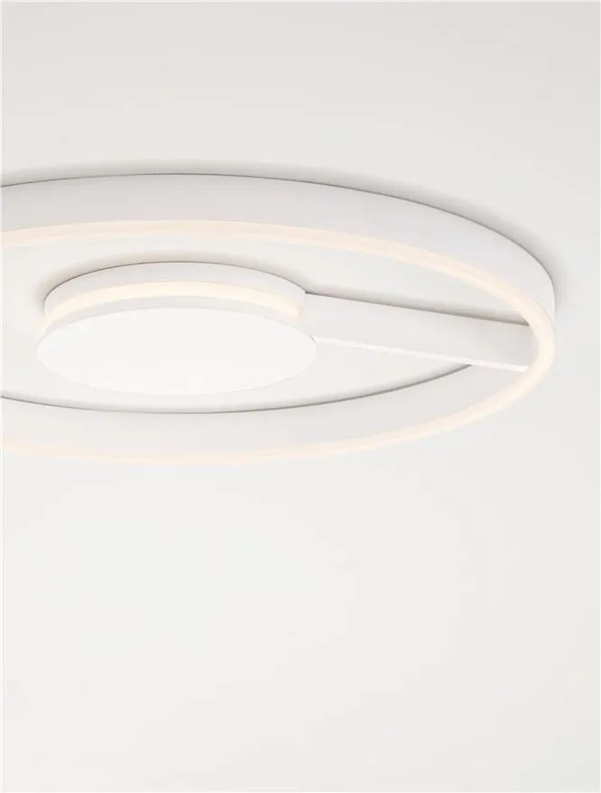 Lustra circulara aluminiu alb LED CCT SIENA 60cm