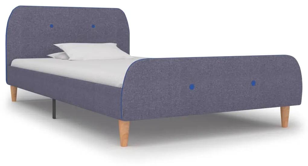280921 vidaXL Cadru de pat, gri deschis, 90 x 200 cm, material textil