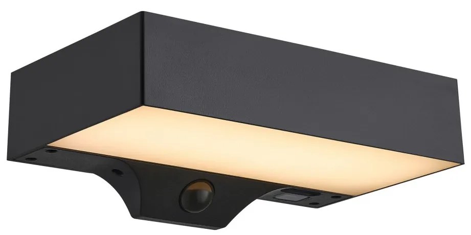 Aplica solara cu senzor de miscare, protectie IP44, Monay Square negru