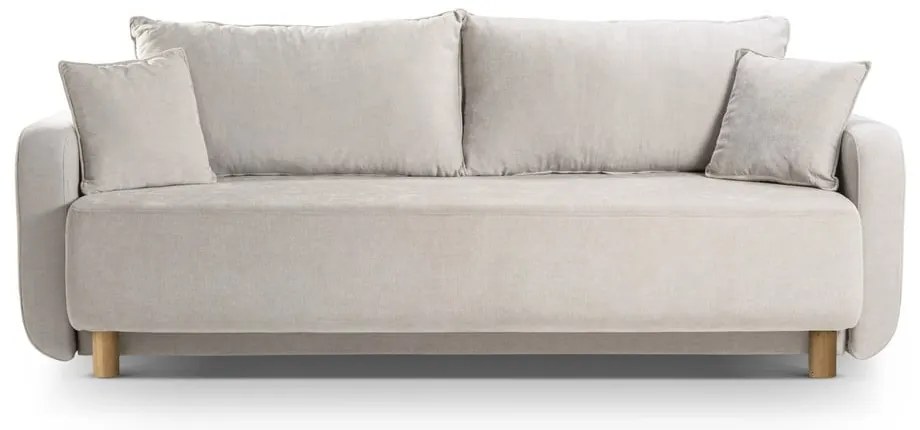 Canapea bej extensibilă, cu spațiu de depozitare 231 cm Elen – Micadoni