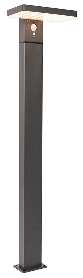 Stâlp de exterior gri închis 80 cm cu LED și lumină reglabilă pe panou solar - Sunnie