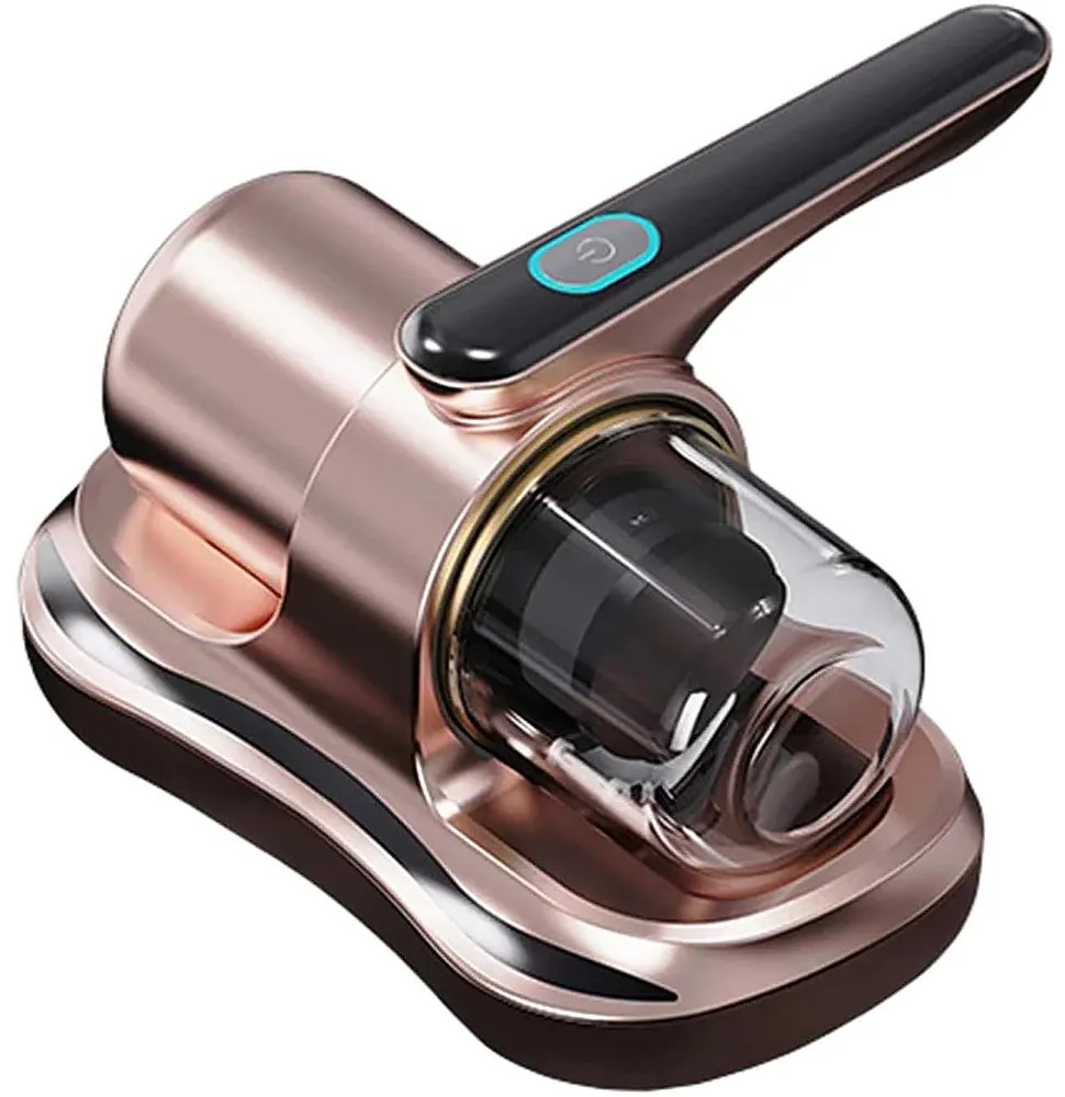 Aspirator portabil fără sac pentru acarieni cu filtru antialergic și lumină UV - bronz