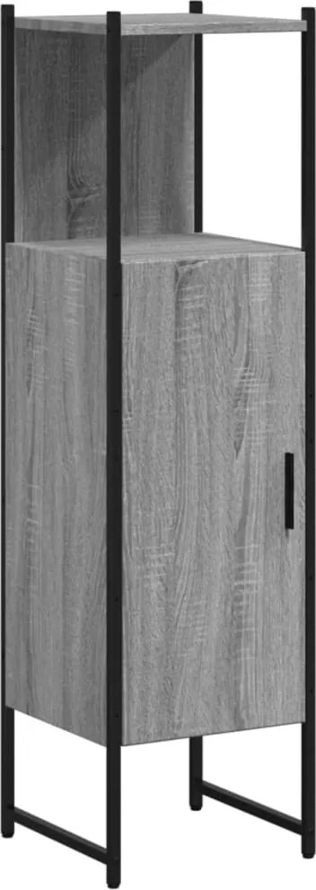 vidaXL Dulap de baie, gri sonoma, 33x33x120,5 cm, lemn prelucrat