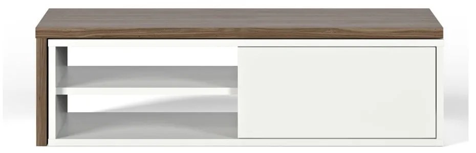 Comodă TV TemaHome Move, alb - cu aspect de lemn de nuc