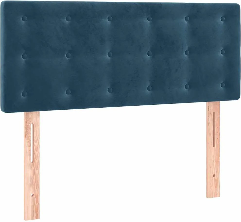 vidaXL Tăblie de pat, albastru închis, 100x5x78/88 cm, catifea