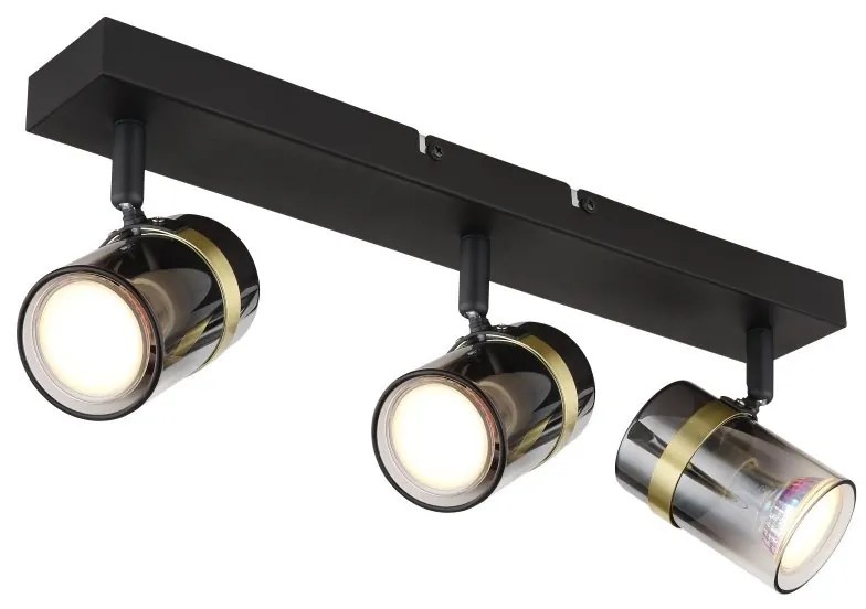 Plafoniera 3L design industrial Trabby negru