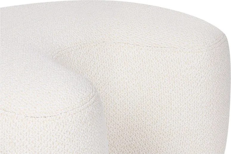 Puf bej cu tapițerie din țesătură bouclé Ü – noo.ma