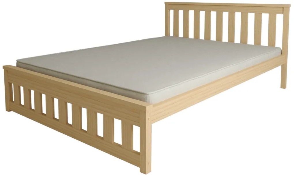 Pat MAICA 90 x 200 cm, pin Saltele: Cu saltele Somnia 18 cm, Somiera pat: Cu lamele curbate