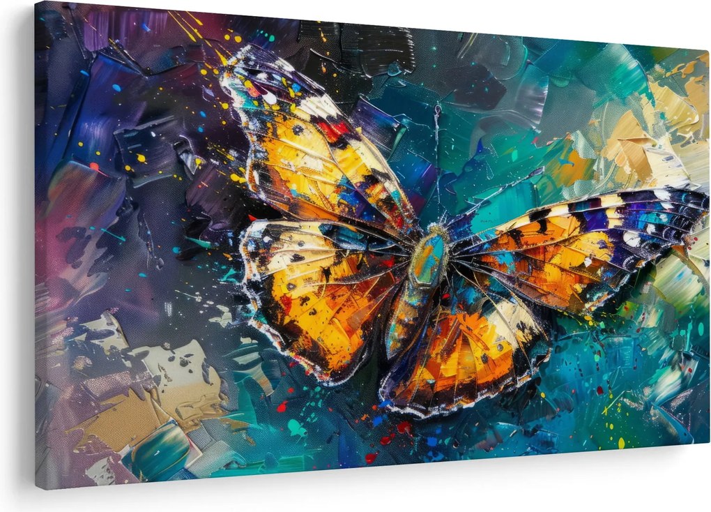 Tablou - Fluture, pictură în ulei (90x60 cm)