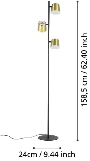 Lampadar LED Eglo 39987 ALTAMIRA 3xGU10/4,6W/230V 3000K auriu