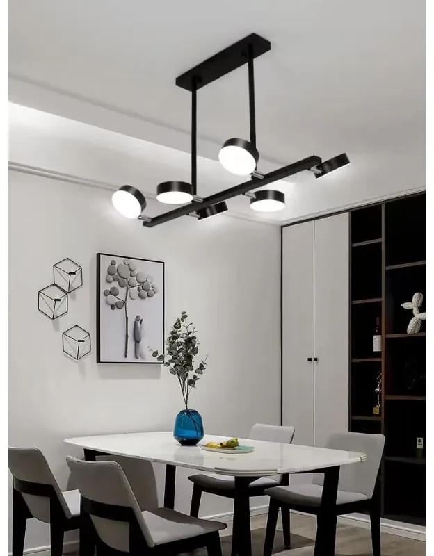 LUSTRA LED CU TELECOMANDA NEGRU, 5
