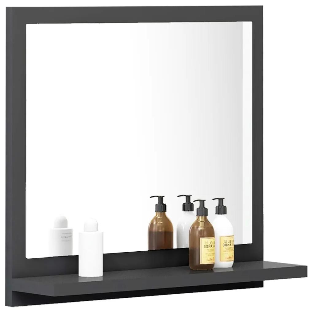 Oglinda de baie, gri, 40 x 10,5 x 37 cm, PAL Gri, 40 cm