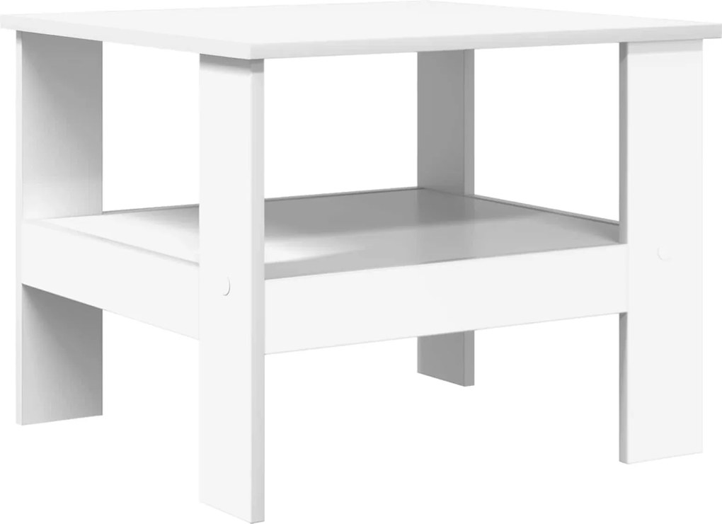 vidaXL Masă de cafea Alb 57 x 55 x 45 cm Lemn compozit