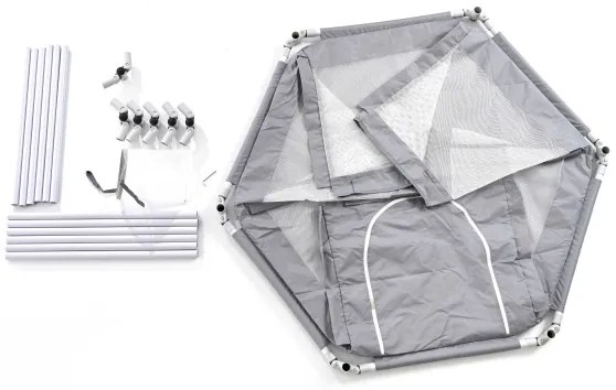 Țarc de joacă 120 cm gri