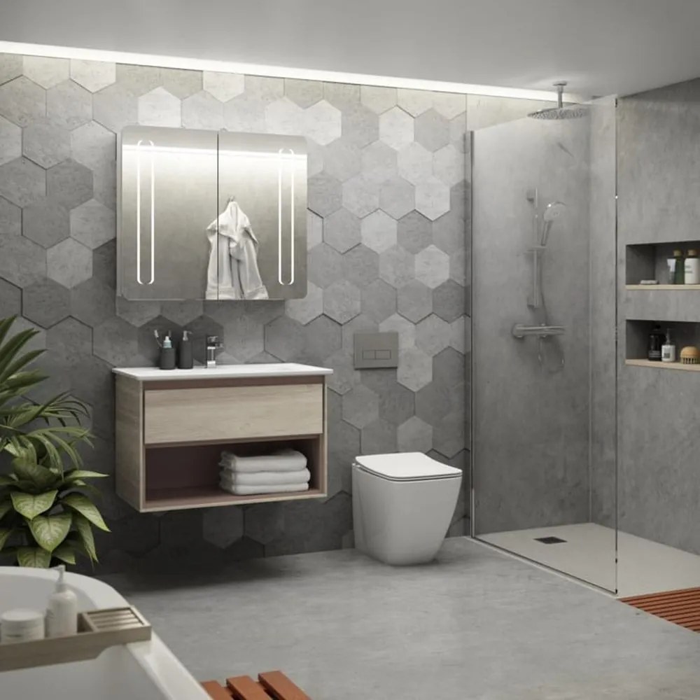 Vas wc stativ Ideal Standard Strada II AquaBlade alb lucios back to wall cu capac inclus