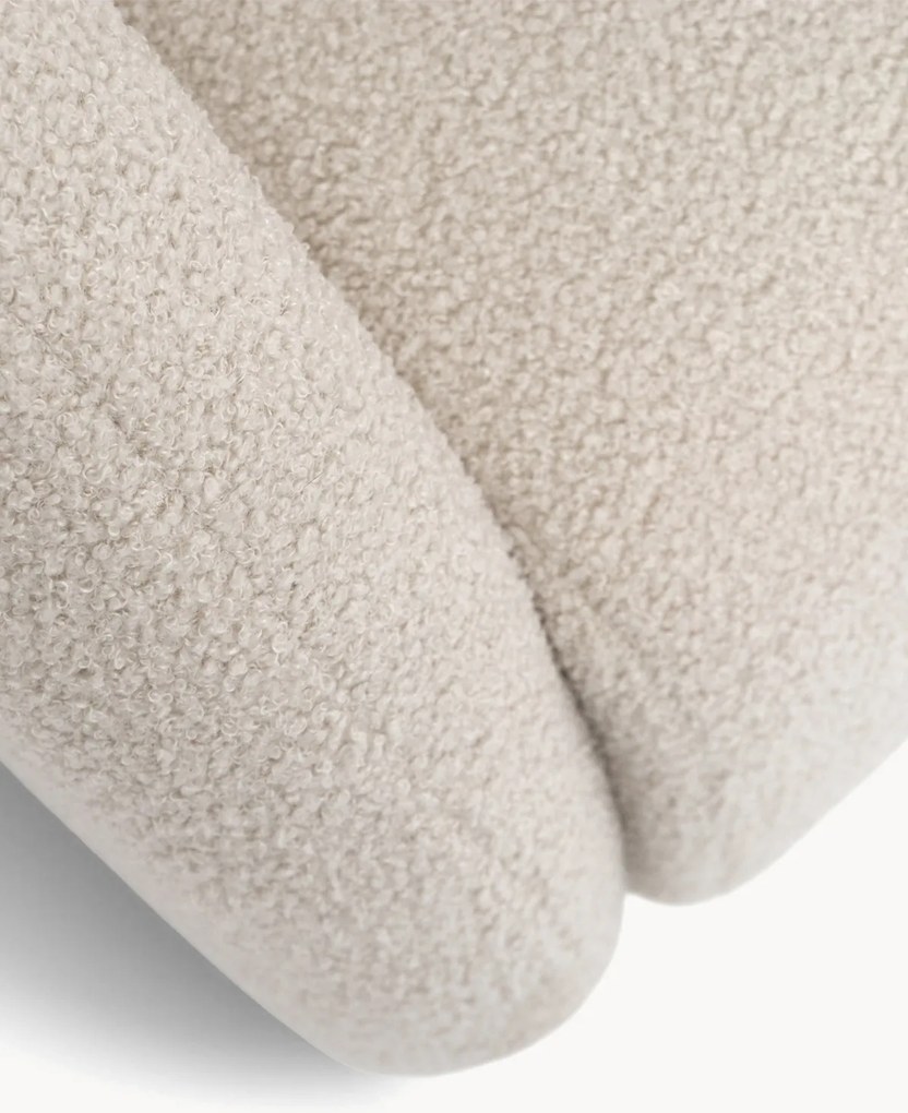 Canapea extensibilă Nubi trei locuri 140 cm cu ladă de depozitare - boucle bej deschis Quelle 03
