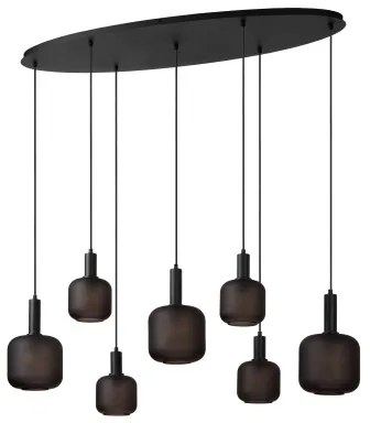 Lustră pe cablu Lucide 45405/07/30 ELOISE 7xE27/40W/230V negru