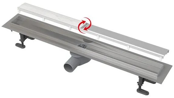 Rigola pentru dus cu capac faiantabil, Alcadrain, APZ13-DOUBLE9 FIT AND GO, 75 cm