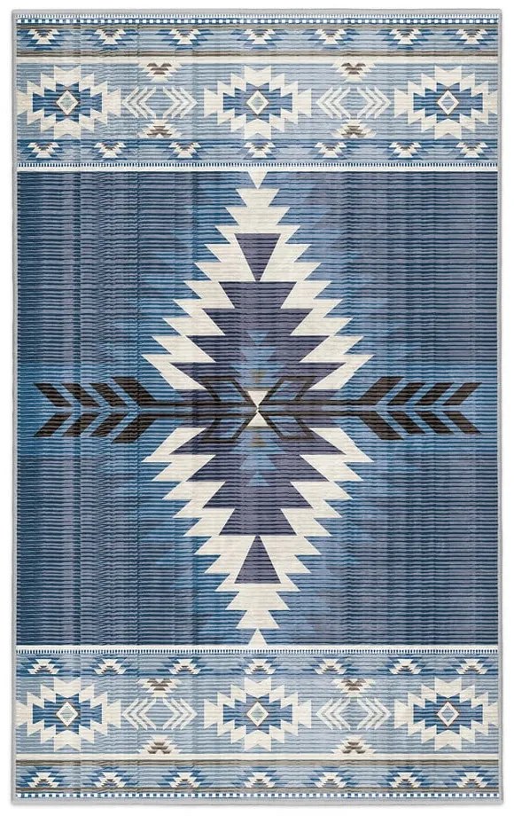 Covor albastru lavabil 160x230 cm Ethnic Geo – Mila Home