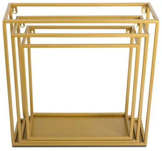 Poliță de perete aurie 35x35 cm