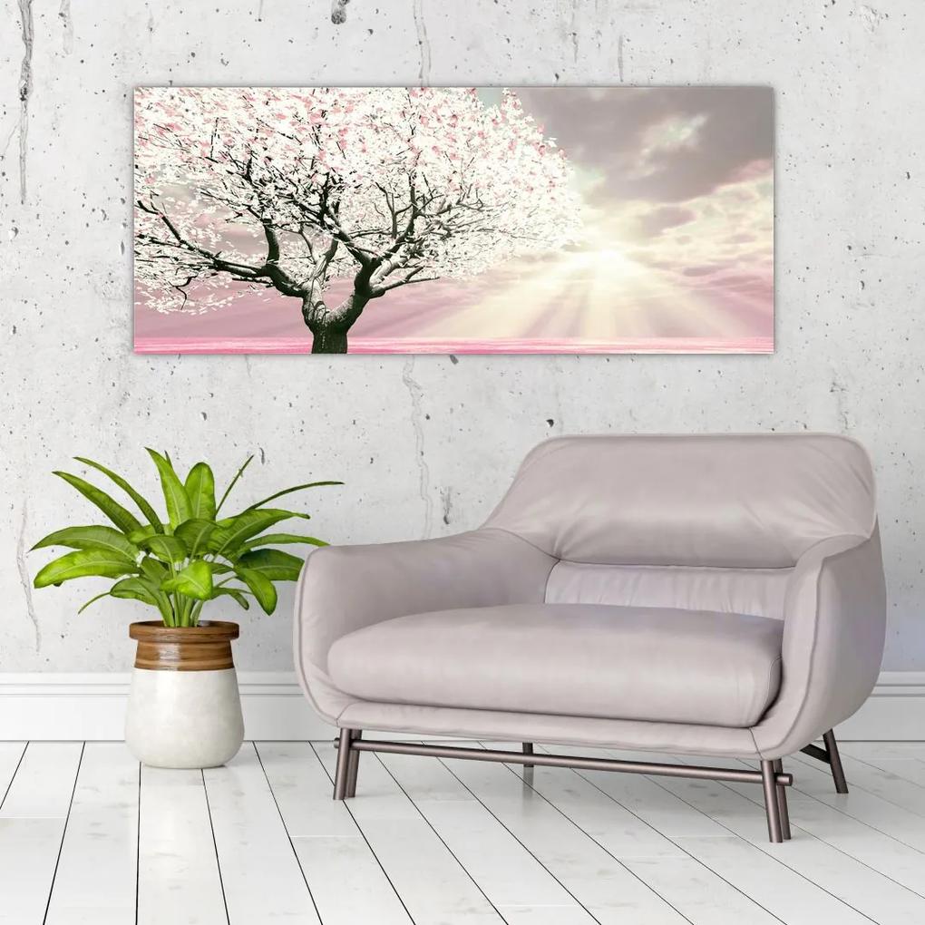 Tablou copacului roz (120x50 cm), în 40 de alte dimensiuni noi