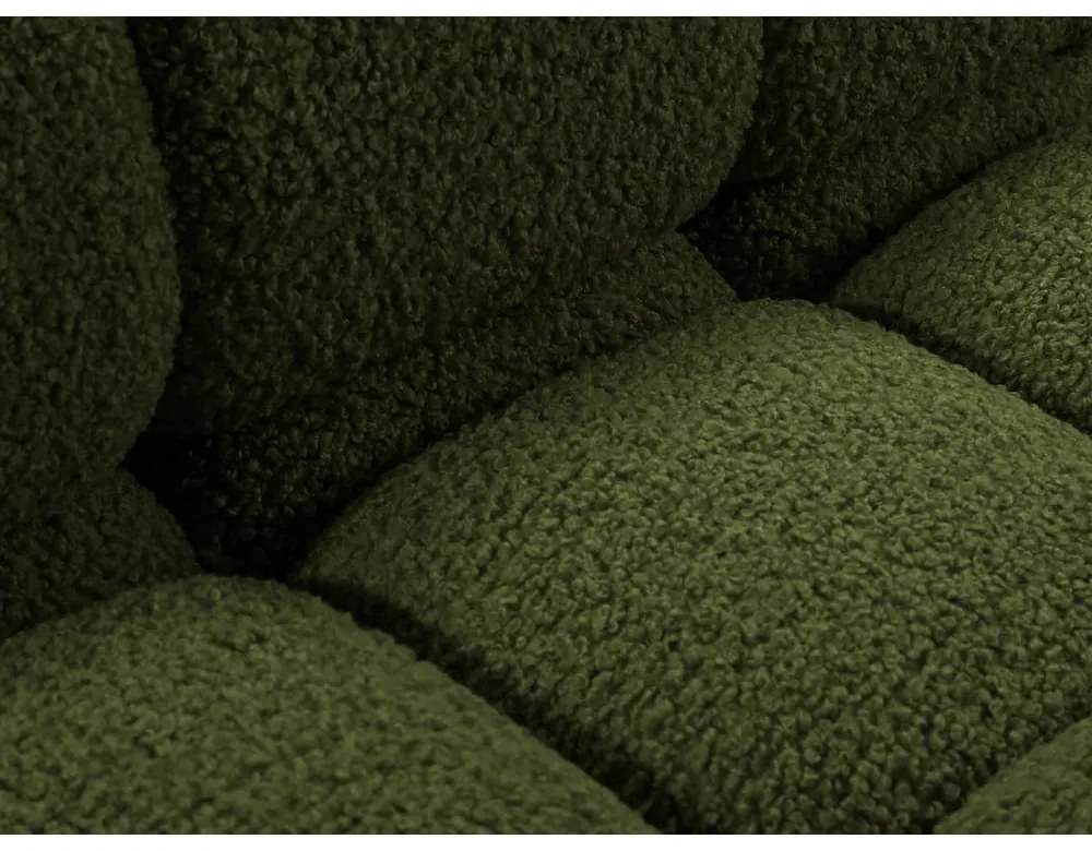 Modul pentru canapea modulară verde cu tapițerie din țesătură bouclé (cu colț pe partea stângă ) Bellis – Micadoni Home