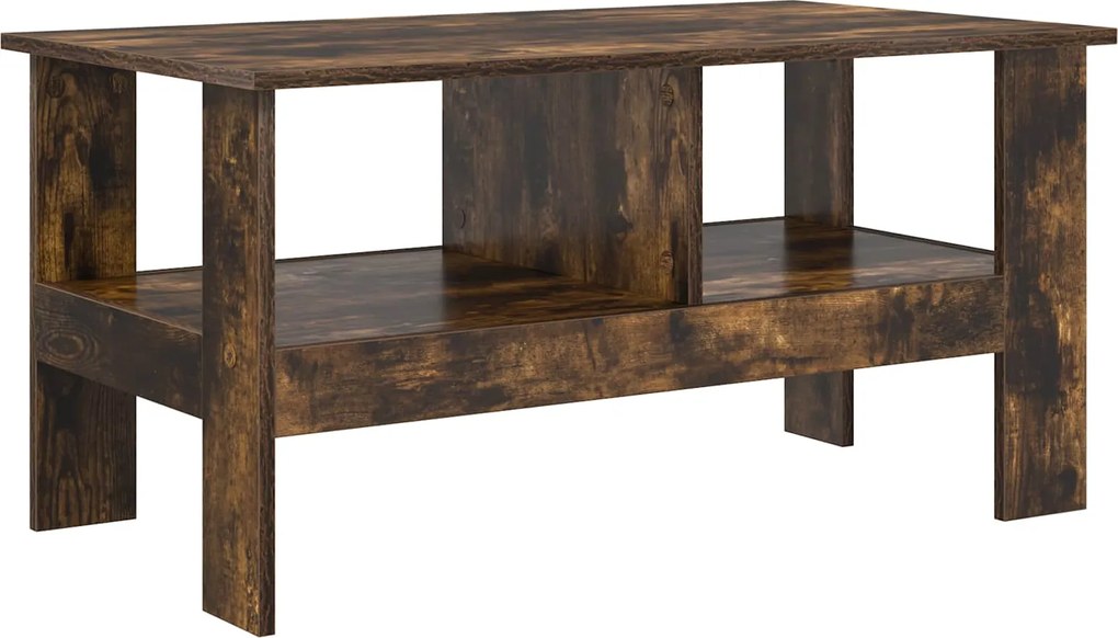 vidaXL Masă de cafea Stejar fumuriu 90 x 50 x 45 cm Lemn compozit