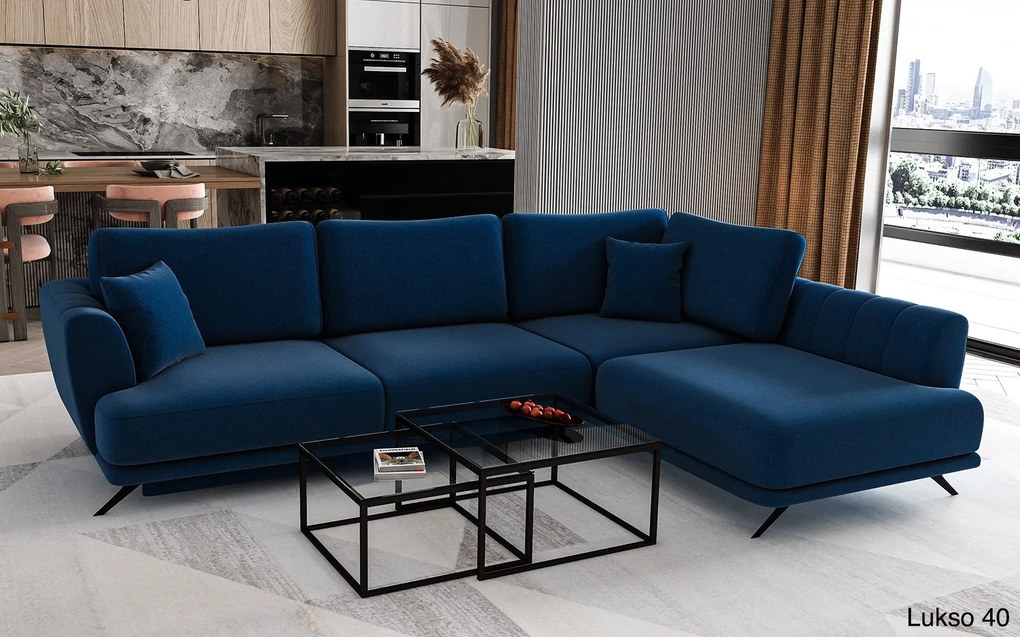 Colțar lemn masiv Extensibil Leona Depozitare 280x178cm Personalizabil - Loco 40, Dreapta