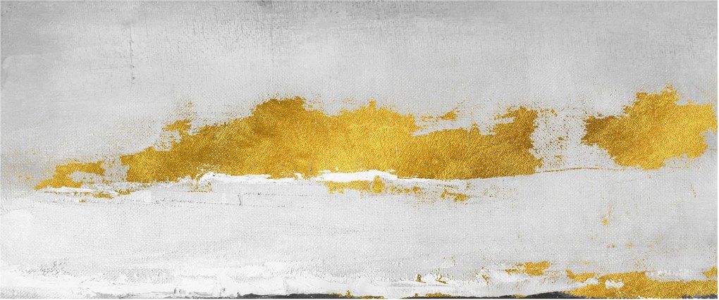 Tablou - Mișcări aurii și gri (120x50 cm)