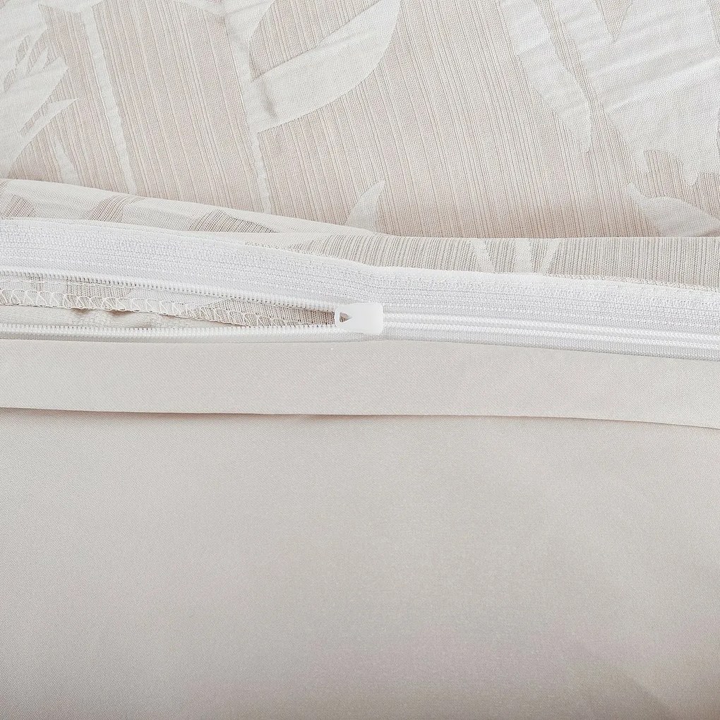 Lenjerie de pat din jacard Alabama bej, 140 x 200cm, 70 x 90 cm