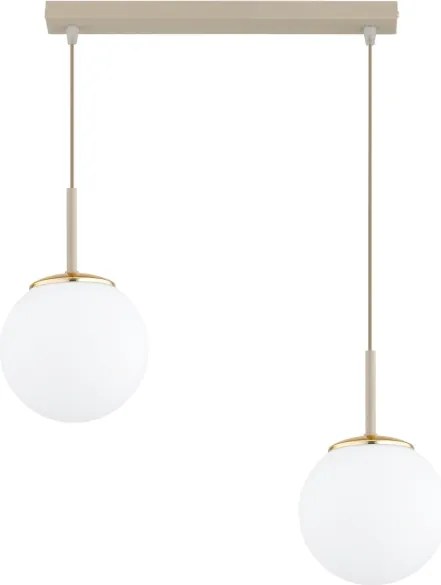 Brilagi - Lustru suspendat cu cablu MILO 2xE27/60W/230V bej/auriu