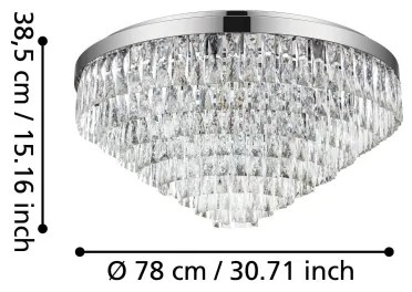 Plafonieră VALPARAISO 16xE14/40W/230V Eglo 39492