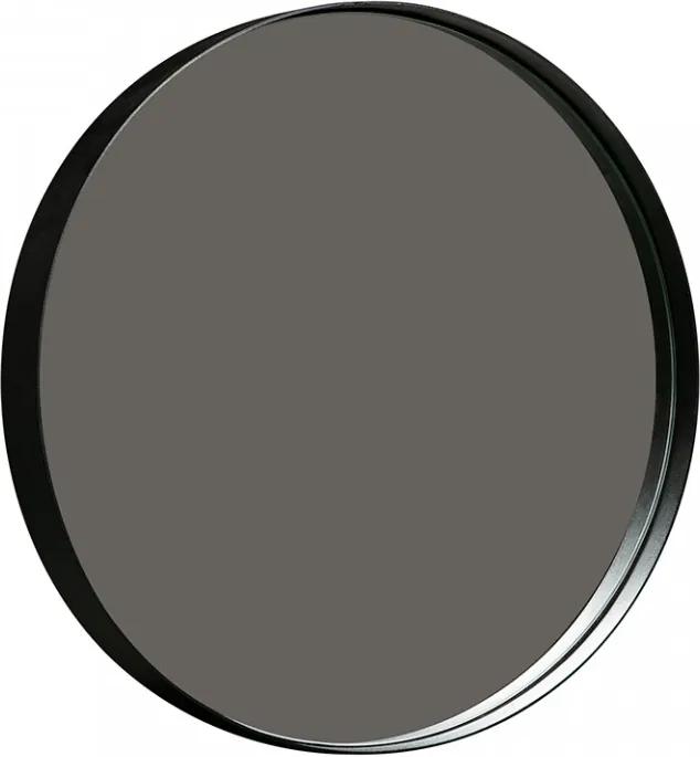 Oglinda rotunda neagra din metal 50 cm Doutzen Woood