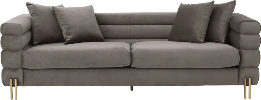 Canapea eleganta design LUX York, catifea gri 114343 HZ