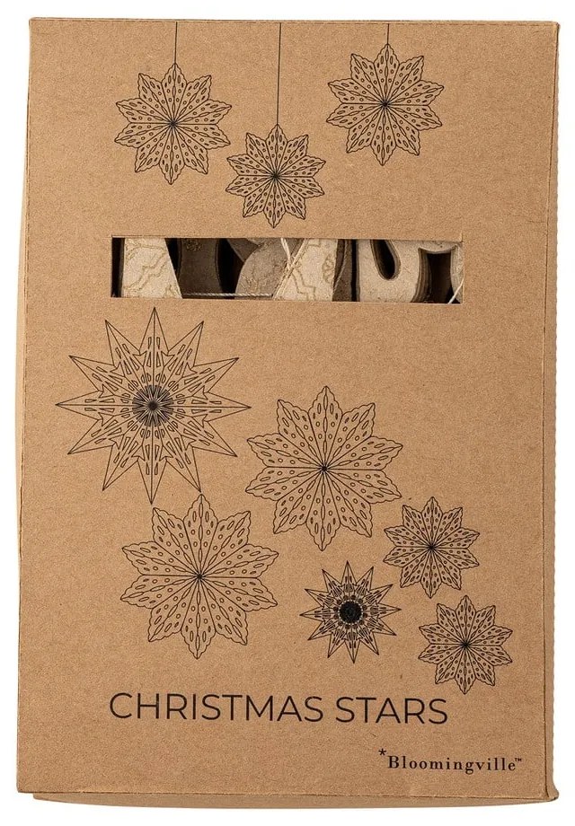 Decorațiuni suspendate pentru Crăciun 6 buc. din hârtie Star – Bloomingville
