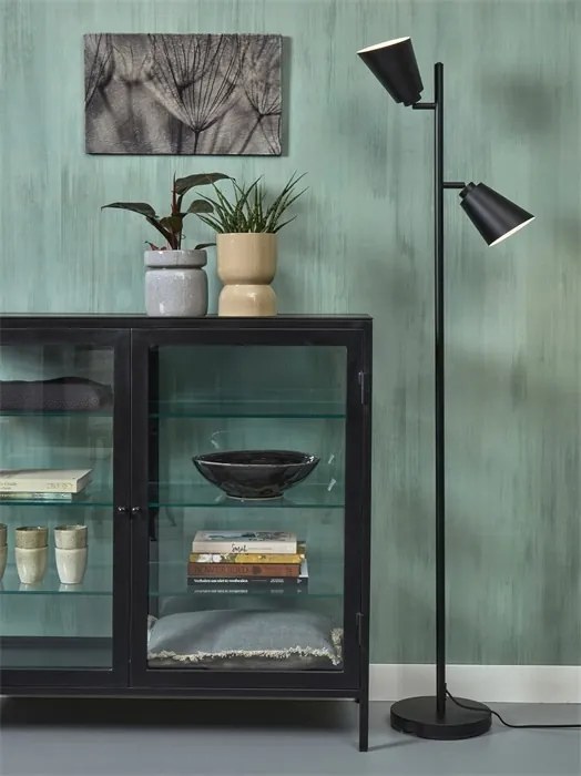 Lampadar, Lampa de podea cu doua spoturi directionabile Bremen negru