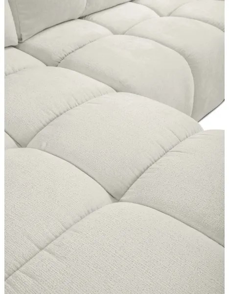 Colțar extensibil tapițat ALMADA, tip L, orientare stânga, cu spațiu de depozitare, bej