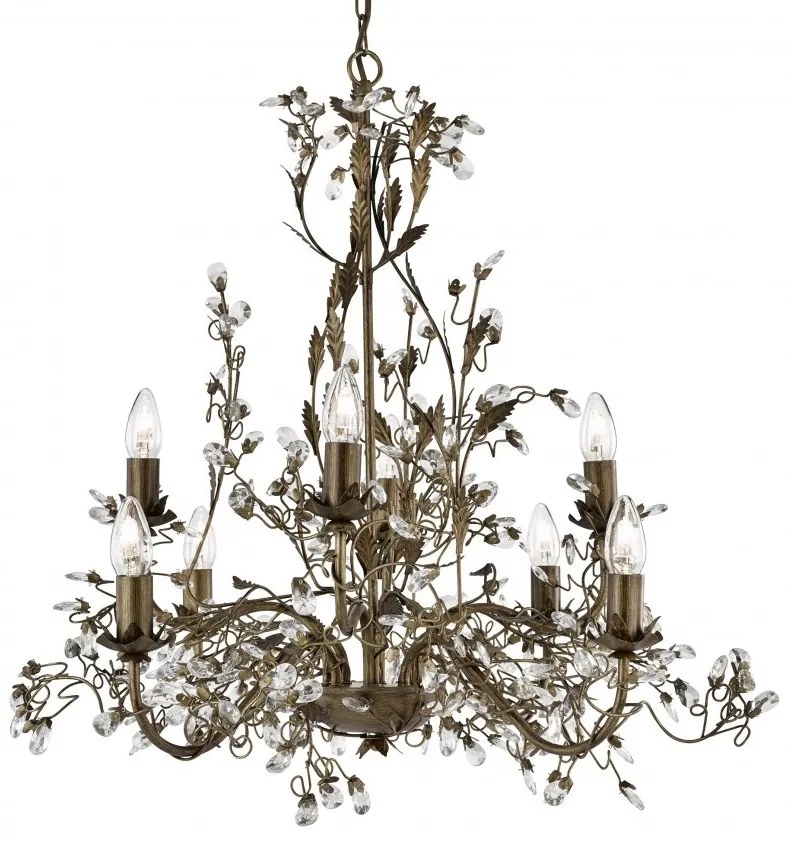 Lustra decorativa stil clasic Almandite 8L maro auriu 2498-8BR SRT