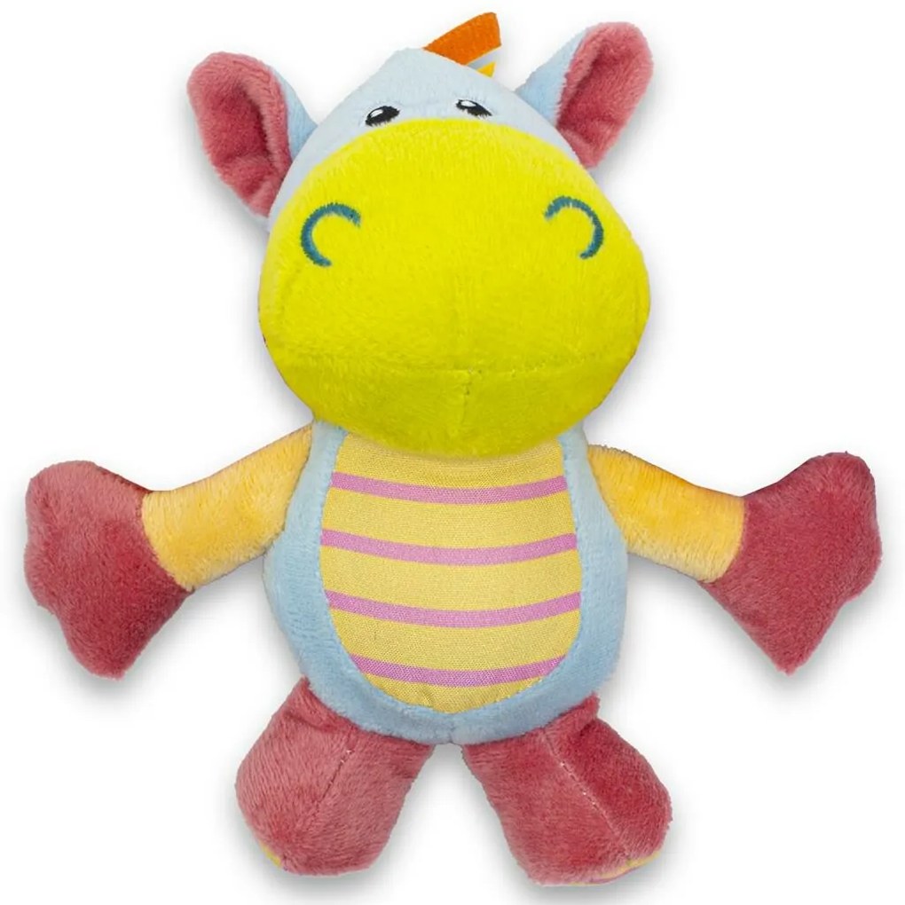 Baby Mix Jucărie de pluș pentru cărucior,hipopotam și maimuță, 28 cm