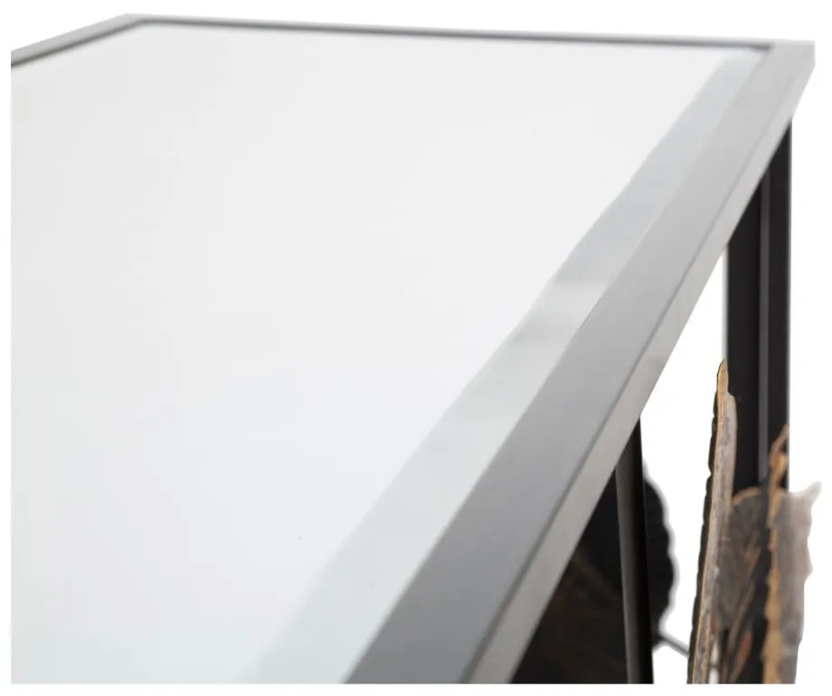 Masă consolă neagră 42x112 cm Glam Dark – Mauro Ferretti