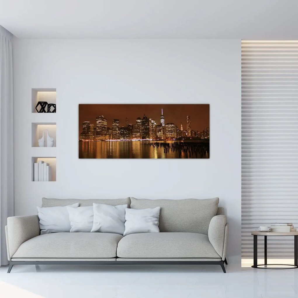 Tablou orașului nocturn (120x50 cm)