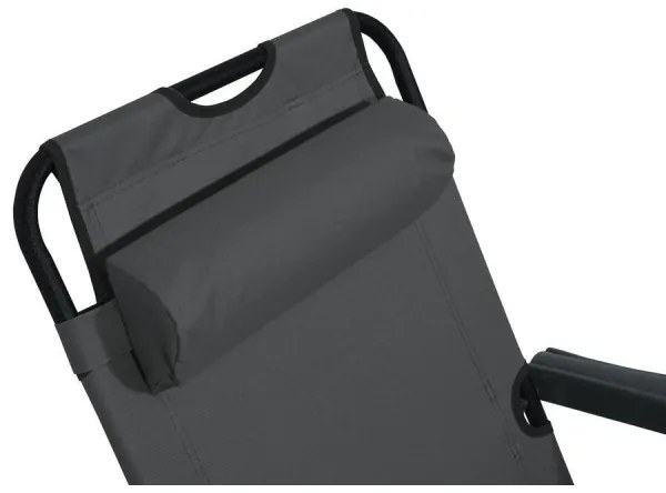 Șezlong pliabil, antracit