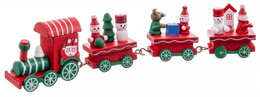 Figurină de Crăciun din lemn (înălțime 7,5 cm) Locomotive – Casa Selección