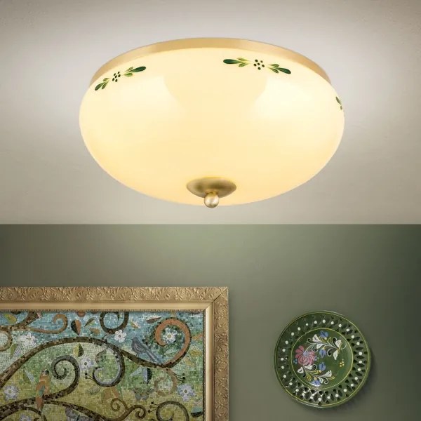 Plafonieră Orion DL 7-674 LANDHAUS 3xE27/60W/230V d. 35 cm alamă/bej