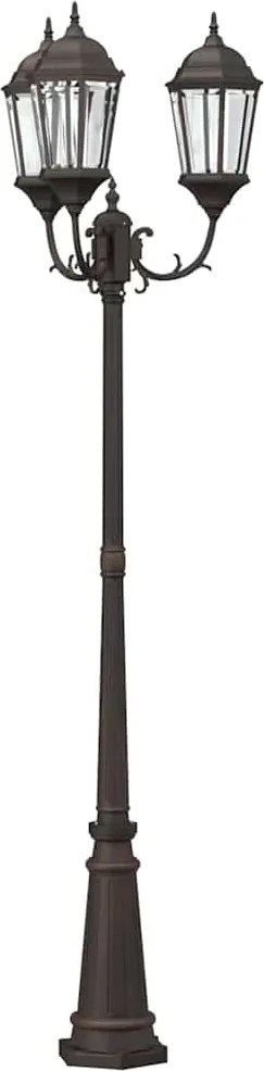 vidaXL Lumina de grădină Bronz 61 x 53 x 235 cm Aluminiu și sticlă